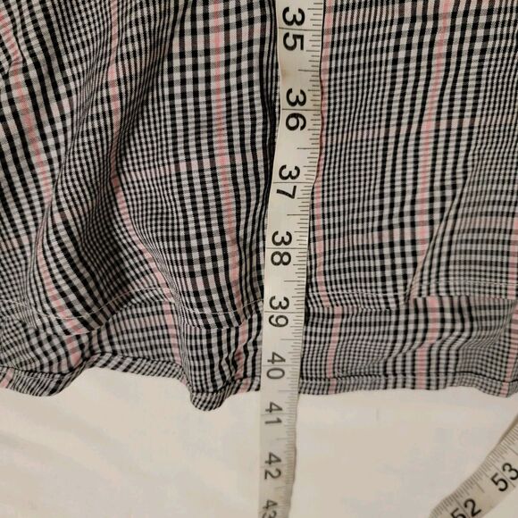 Old Navy Dress Size XXL Glen Plaid Midi Elastic Waist Long Sleeve - Picture 4 of 8